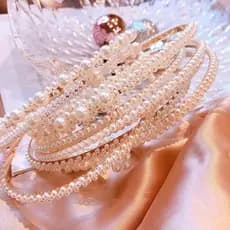 Tiara Arquinho De Pérolas Para Cabelo Pronto Entrega