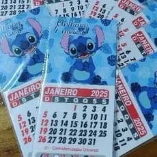 20 Mini Calendários personalizados imã de geladeira - 2026