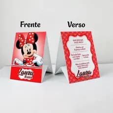 Plaquinha de agradecimento - Centro de mesa FRENTE E VERSO (Qualquer tema)