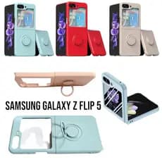 Capa capinha para celular Z Flip 5 Silicone anel Anti Impacto