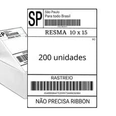 Etiqueta Térmica 200 uni 10x15 CM Papel Adesivo Papel Térmico