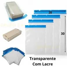200 Uni De Envelope De Segurança Transparente 20x30 Com Lacre Adesivado Para Correios E E-Commerce