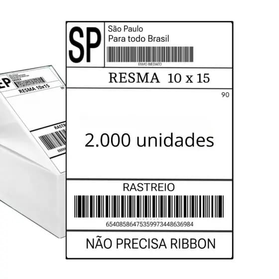2000 etiqueta termica 10x15 CM Papel Adesivo Papel Térmico formato resma alta qualidade