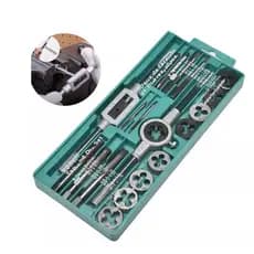 Kit Macho E Tarracha Jogo 20 Peças Para Aço Madeira Alumínio