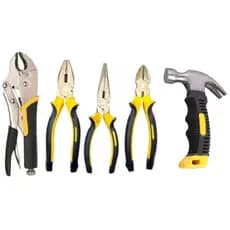 Kit Jogo Alicate Ferramentas Utilidades Universal Corte Bico Pressão E Martelo