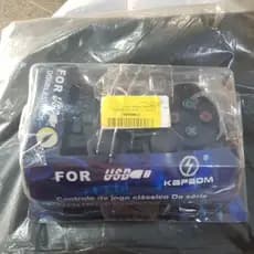 Controle USB Dual Shock KAPBOM KAP-2U para PC – Preto🎮 Controle USB KAPBOM KAP-2U – Estilo Dual Shock para PC