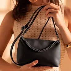 Bolsa Feminina De Ombro Com Corrente
