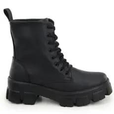 Bota Coturno Feminino Preto Tratorado Blogueirinha Promoção imperdível Casual Urbano Confortável Rodeio
