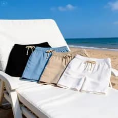 Kit 4 Short Linho Bermuda Masculina Mauricinho Estiloso Slim Combo Econômico Verão Zero Transparência