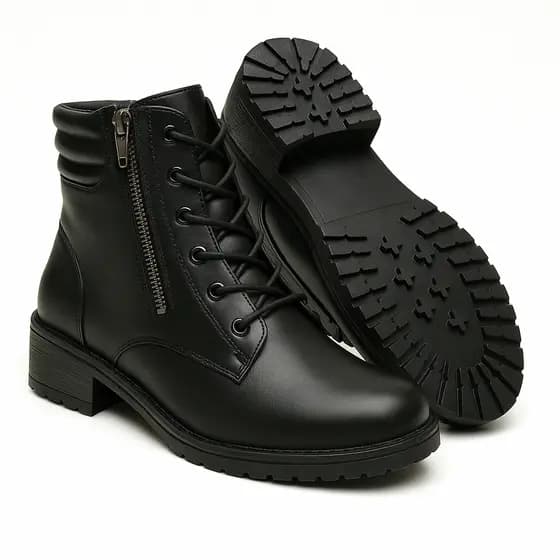 Bota Coturno Feminino Salto baixo Casual Confortável Leve Presente