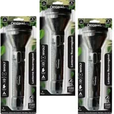 lanterna 5w bivolt com 3 unidades cor preta super potente mais vendida lanterna camping