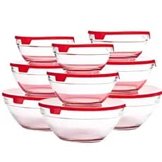Pote Para Alimentos Safira 550ml Vidro Com 9 Unidades Pote Hermético Vidro