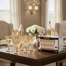Taças De Luxo Vidro Diamante Original Line 340ml Transparente