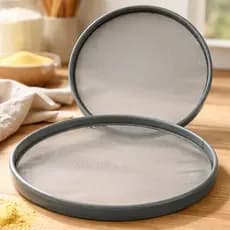 Peneira Arroz, Toda No Aço Galvanizado Trançada 40cm C/2