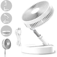 Ventilador Portátil Silencioso Dobrável 7200mah Retrátil