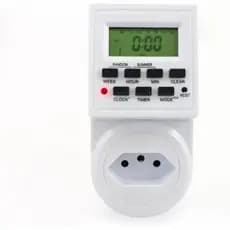 Temporizador Digital Programável Bivolt, Tomada Inteligente com Timer, 127/220V, 10A, Bateria Interna, 9 x 20 x 7 cm