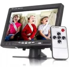 Tela Monitor LCD 7 Polegadas, Tela Colorida com HDMI/VGA/AV, Controle Remoto, Suporte para Painel, Resolução 800x480