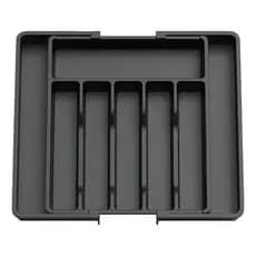Organizador Porta Talheres Gaveta Para Cozinha Com Extensor Cor Preto