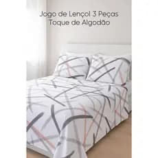 Jogo de Lençol Casal 3 Peças Toque de Algodão 400 Fios – Conforto e Sofisticação