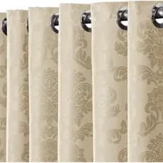 Cortina Em Tecido Jacquard 2,80 M Largura X 1,80 M Altura Sala Quarto Escritório Qualidade Premium