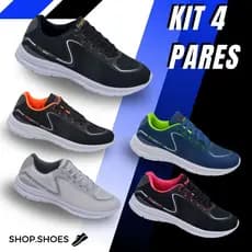 KIT 5 Pares Tênis Masculino Feminino  Esportivos para Corrida e Academia Macio
