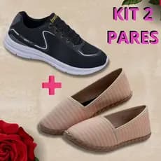 Kit 2 pares Sapatilha e tênis casual Leve confortável mácio