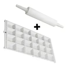 Kit Forma Mini Pastel E Ravioli 24 Cavidades E Rolo Para Abrir Massa