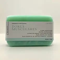 Sabonete Artesanal Dores Musculares Com Mentol 70g Reduz Tensão, Dores, Rigidez e Cansaço Muscular