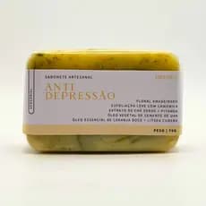 Sabonete Artesanal Anti Depressão Com Camomila 70g Reduz Desânimo Cansaço Mental Baixa Energia Tristeza