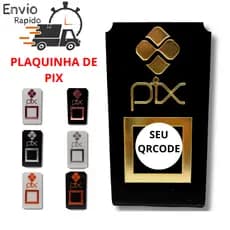 placa pix Qrcode plaquinha de pix Balcão Acrílico decoraçao