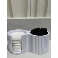 Organizador Canelado de Algodão e Cotonetes | Organizador | Porta algodão e Cotonetes