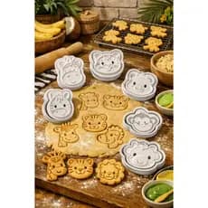 Kit 5 Peças cortadores Biscoito Safári | Cortador de biscoito | Cortador Safári