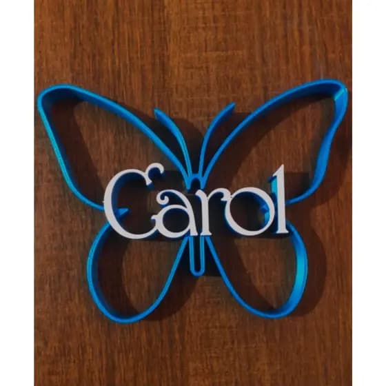 Borboleta + Nome | Placa decorativa Borboleta | Placa borboleta personalizada