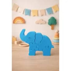 Montessori Quebra-cabeça Elefante | Quebra-cabeça Infantil | Quebra-cabeça Elefante