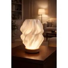 Luminária LED USB ondas | Luminária moderna | Luminária Bambu led A1