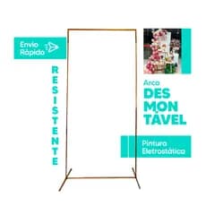 Arco Retangular Romano Suporte Estrutura Desmontavel 1x2 Decoração de Festas e Eventos Acabamento Premium Luxo