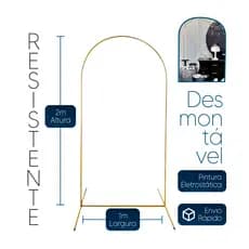 Painel Romano Suporte Estrutura Arco desmontavel 2x1 para Decoração de Festas e Eventos Pintura eletrostatica Oferta