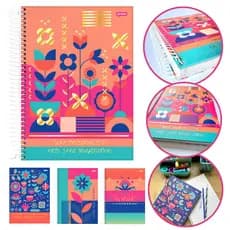 Caderno Jandaia Univ 80 Folhas Capa Dura Espiral Ecológico