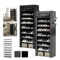 Sapateira Organizador Sapatos Calçados 9 Andares Prateleiras 27 pares Desmontável Multiuso Vertical