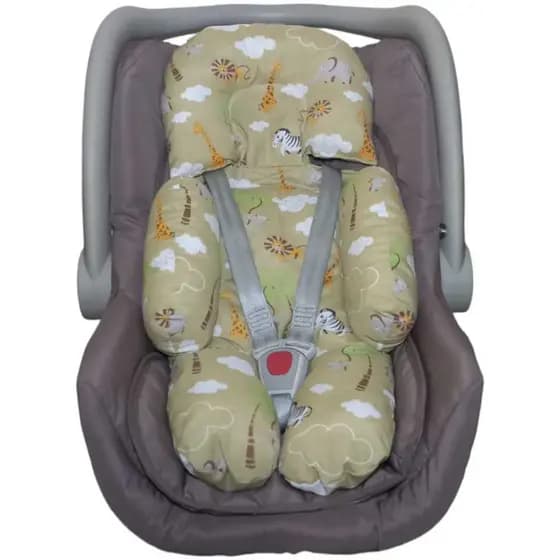 Colchonete Bebê Conforto Estampado Acolchoado 100% Algodão Apoio Redutor para Carrinho Bebê Conforto