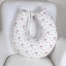 Almofada de Amamentação Ergonômica para Mamãe e Bebê – Apoio para Braços e Coluna, Mais Conforto na Mamada, Capa Removív