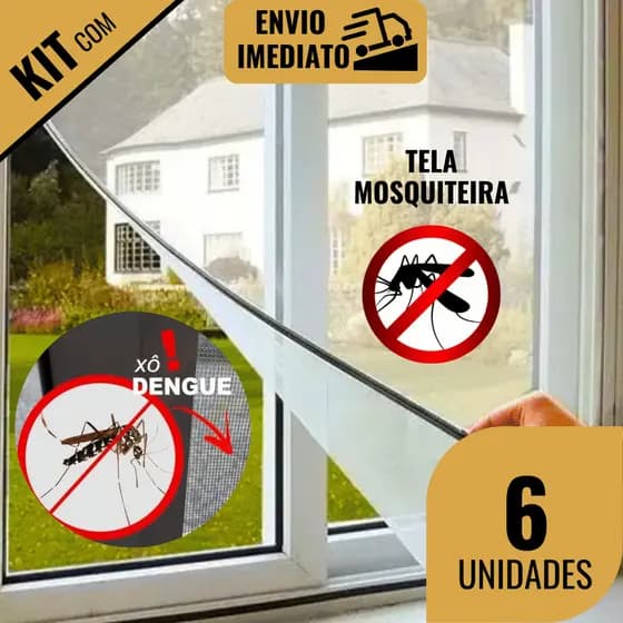 Tela Mosquiteira 1/3/6 Peças 150 x 180cm para Janela Anti-inseto Proteção Contra Mosca Tela Adesiva