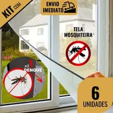 Tela Mosquiteira 1/3/6 Peças 150 x 180cm para Janela Anti-inseto Proteção Contra Mosca Tela Adesiva