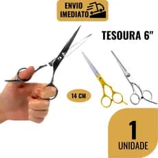 Tesoura 6 Polegadas Profissional Fio Navalha Cabeleireiro Barbeiro Salão de Beleza Aço Inox
