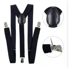 Suspensório Adulto Unissex Ajustável Masculino Feminino Varias Cores Preto