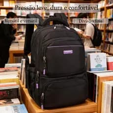 Mochila Feminina Escolar Bolsa Grande Moda Impermeável Resistente para Notebook Viagem Trabalho