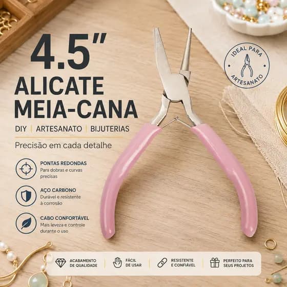 Alicates de côncavo redondos profissionais alicate de bico redondo DIY cabo ergonômico Não fácil oxidar Lâmina afiada