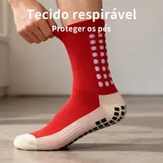 Meias Esportivas Antiderrapantes com Ventilação de Alta Qualidade para Futebol Basquete e Esportes ao Ar Livre