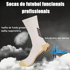 Meias esportivas antiderrapantes Unissex Absorvente e respirável Função de compressão profissional futebol jogo oficial