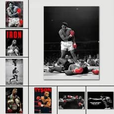 Quadro Boxer Wall Art Poster Tyson Ali Mohammed Mural, Decoração Do Quarto
